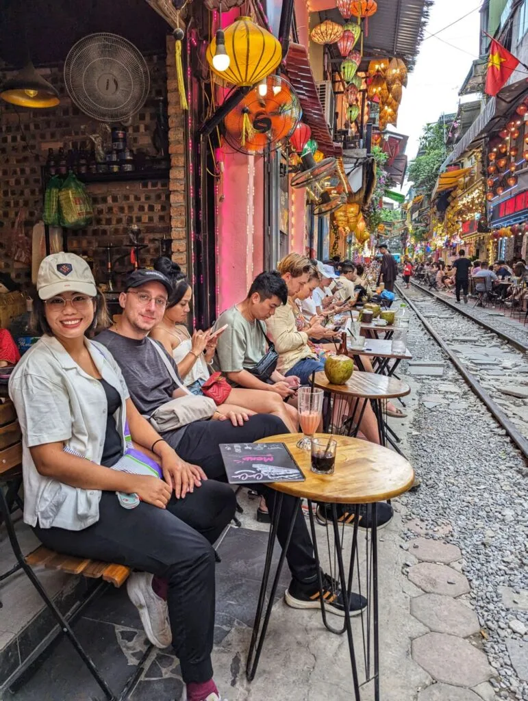 Us at Hanoi Train Street